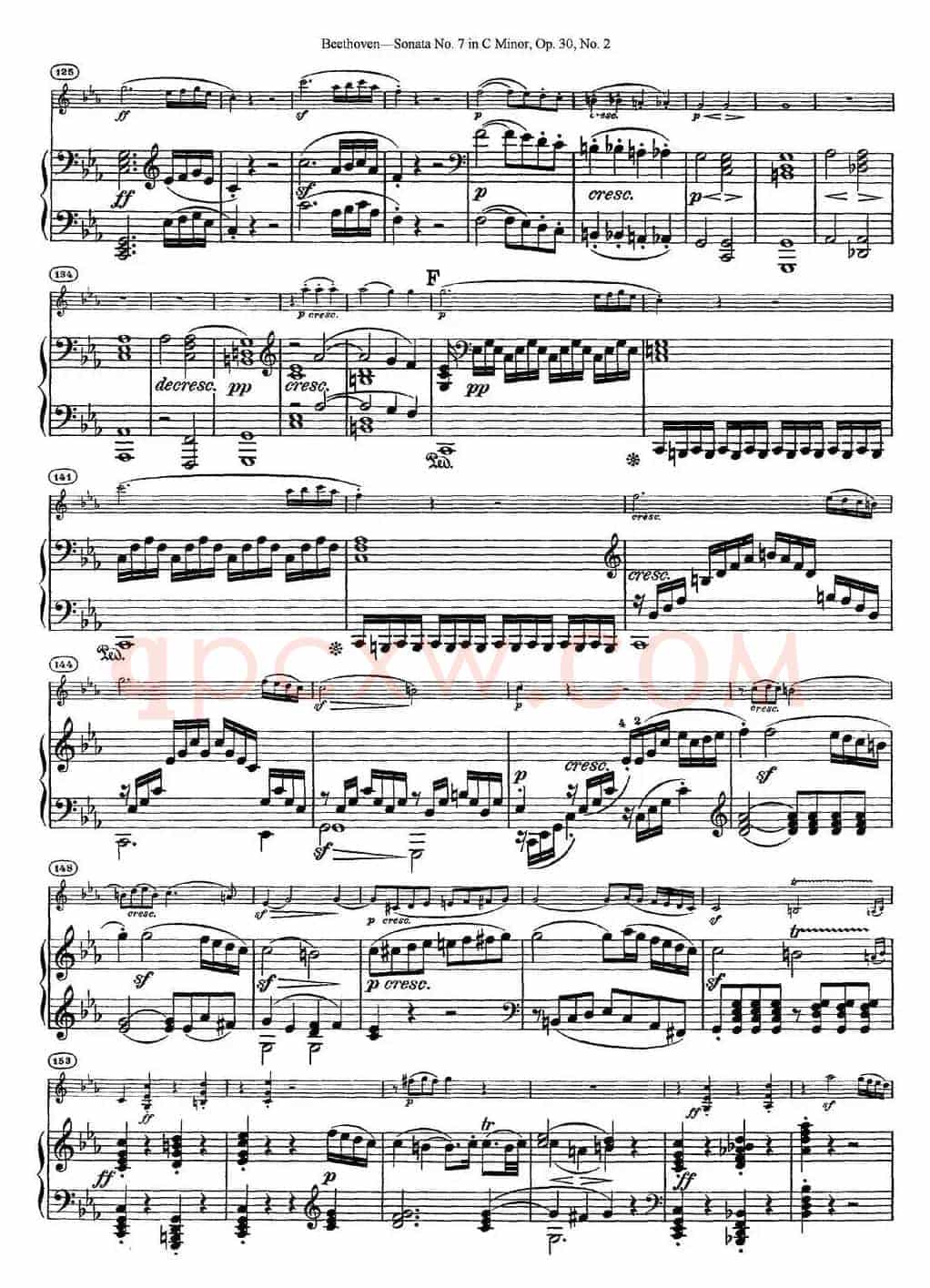 Violin Sonata No.7 in C Minor Op.30 No.2（小提琴+钢琴伴奏）