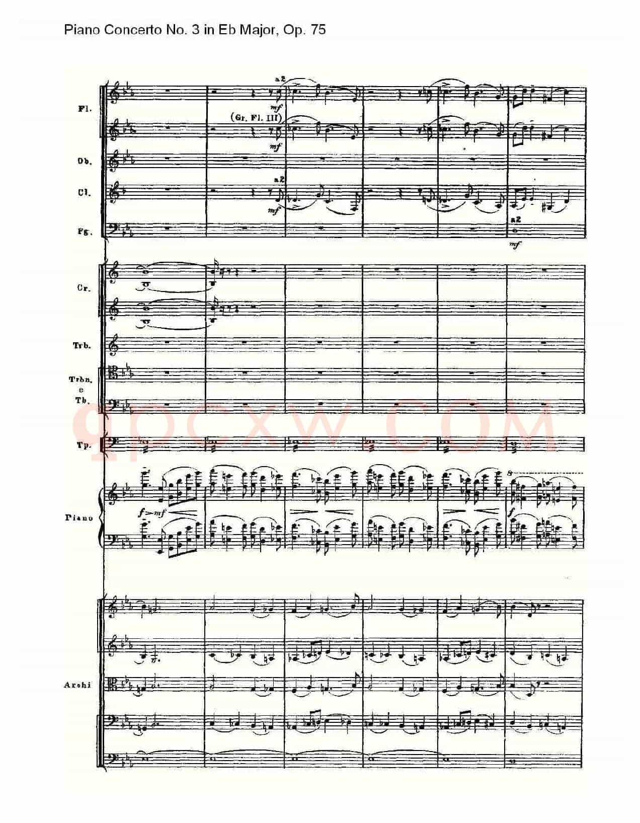 Piano Concerto No.3 in Eb Major,Op.75(Eb大调第三钢琴协奏曲)