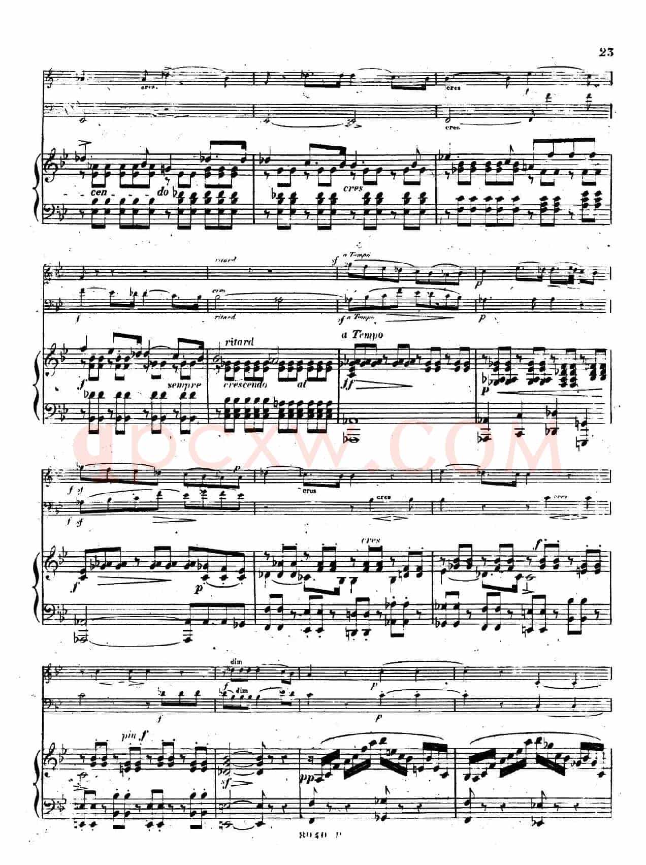 Piano Trio No.1 in d Minor Op.49(d小调第一钢琴三重奏·第二乐章)