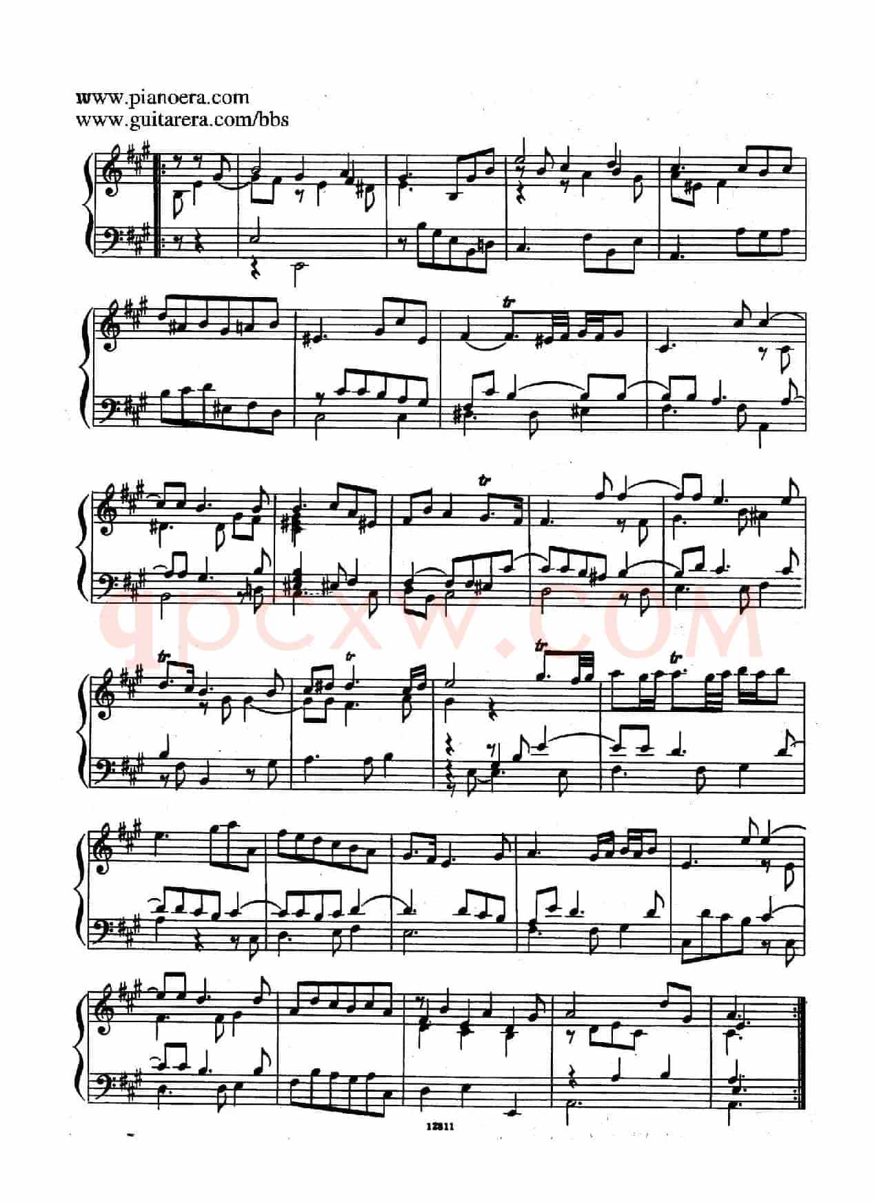 Suite No.1 in A Major HWV 426（A大调第一组曲）