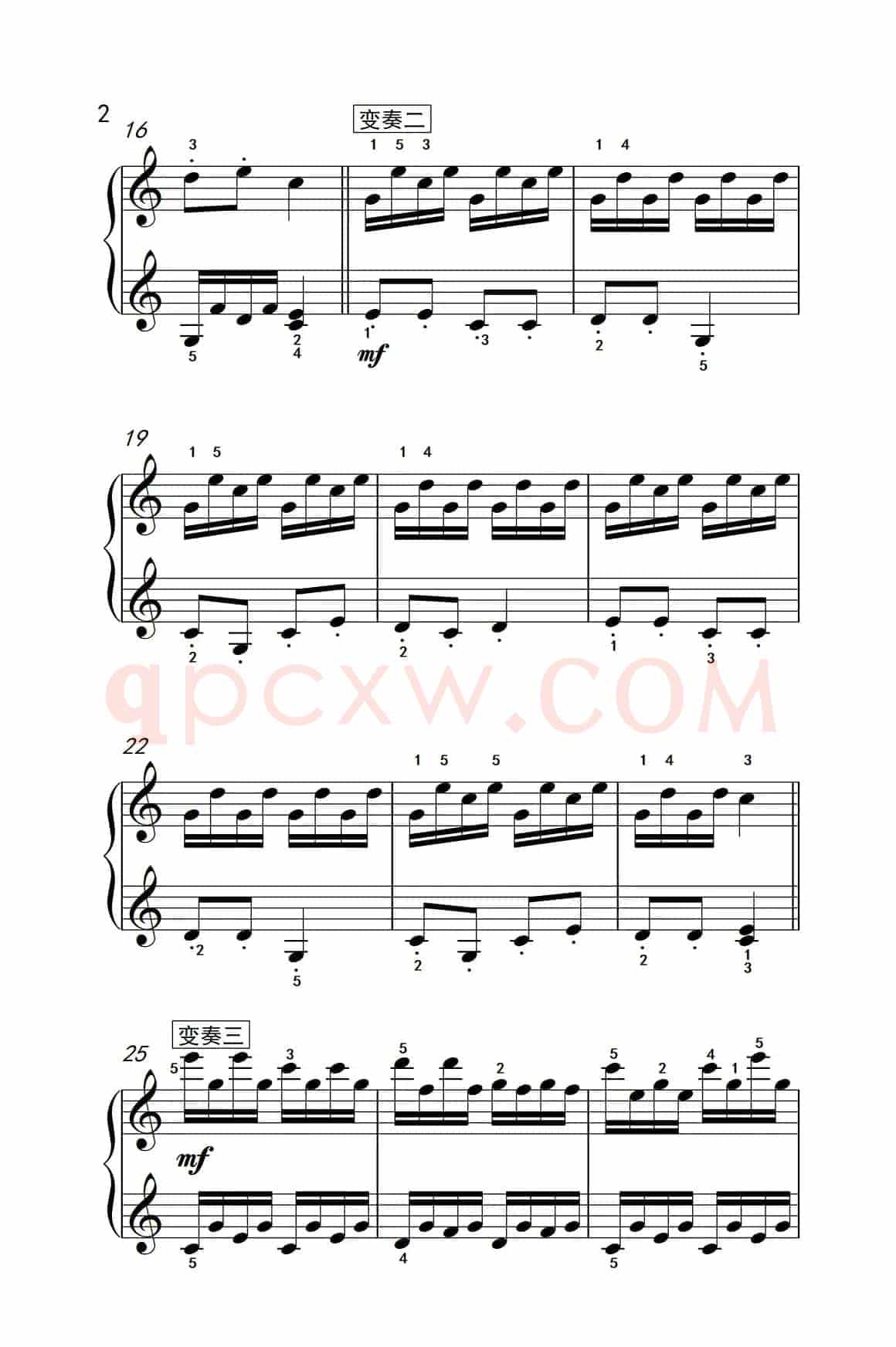乒乓变奏曲（老年大学 钢琴教程 2）