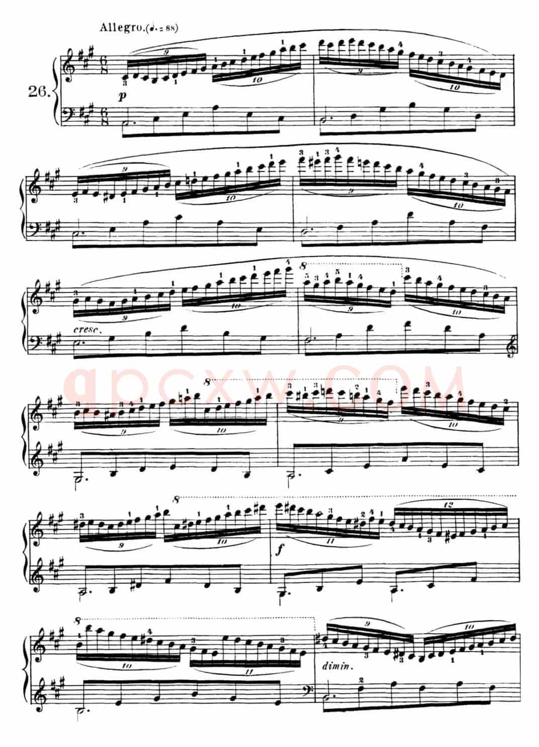 40首车尔尼Op.299钢琴快速练习曲（NO.26）