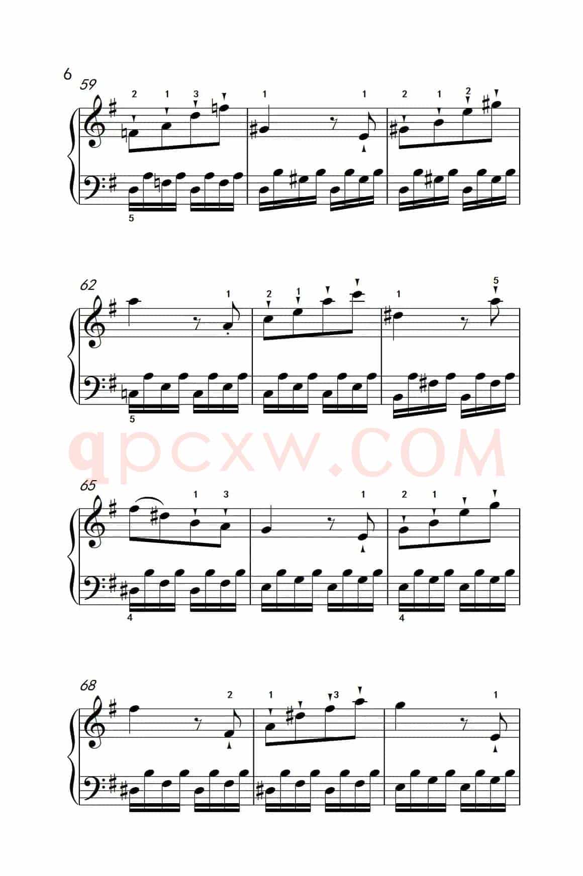 第五级 1.G大调奏鸣曲 第一乐章（中央音乐学院 钢琴（业余）考级教程 4-6级）