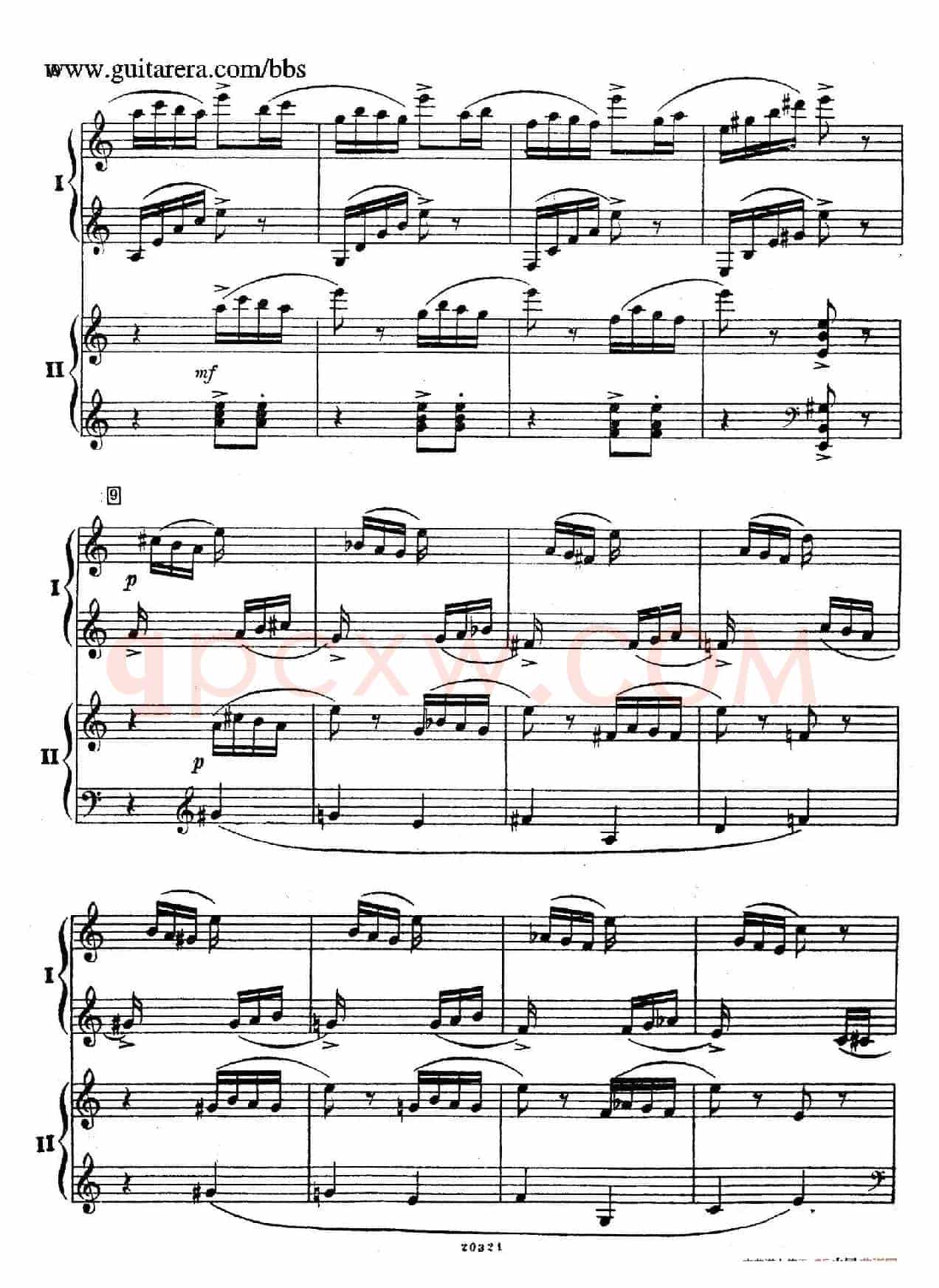Rhapsody On A Theme Of Paganini Op.43(帕格尼尼主题狂想曲·双钢琴)(P1——20)