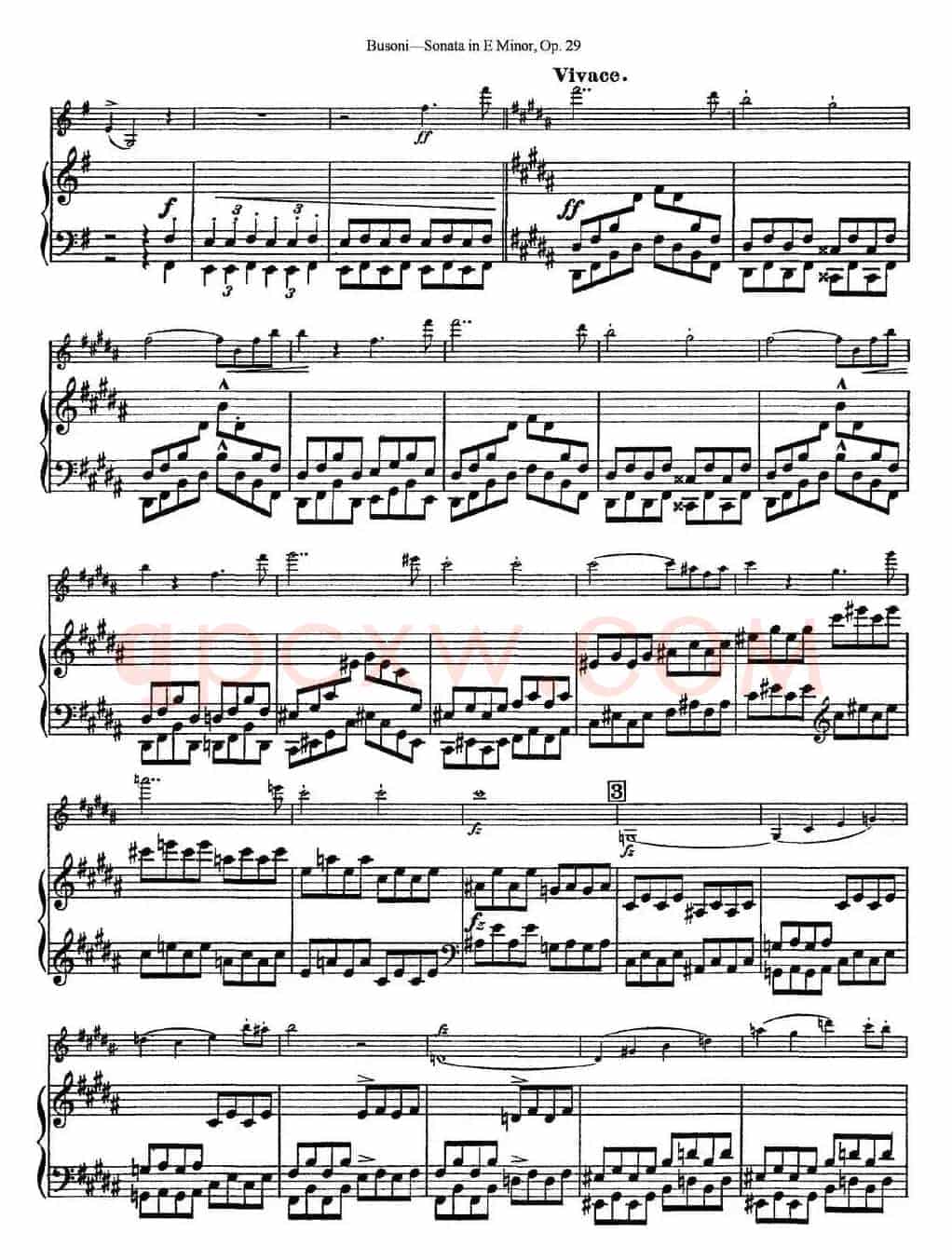 Violin Sonata No.1 in E Minor Op.29（小提琴+钢琴伴奏）