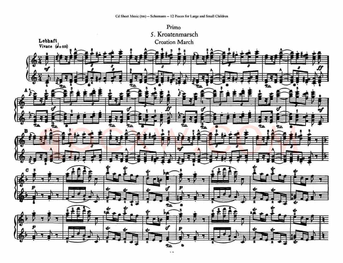12首为孩子们而作的四手联弹曲 Op.85(四手联弹)(5)