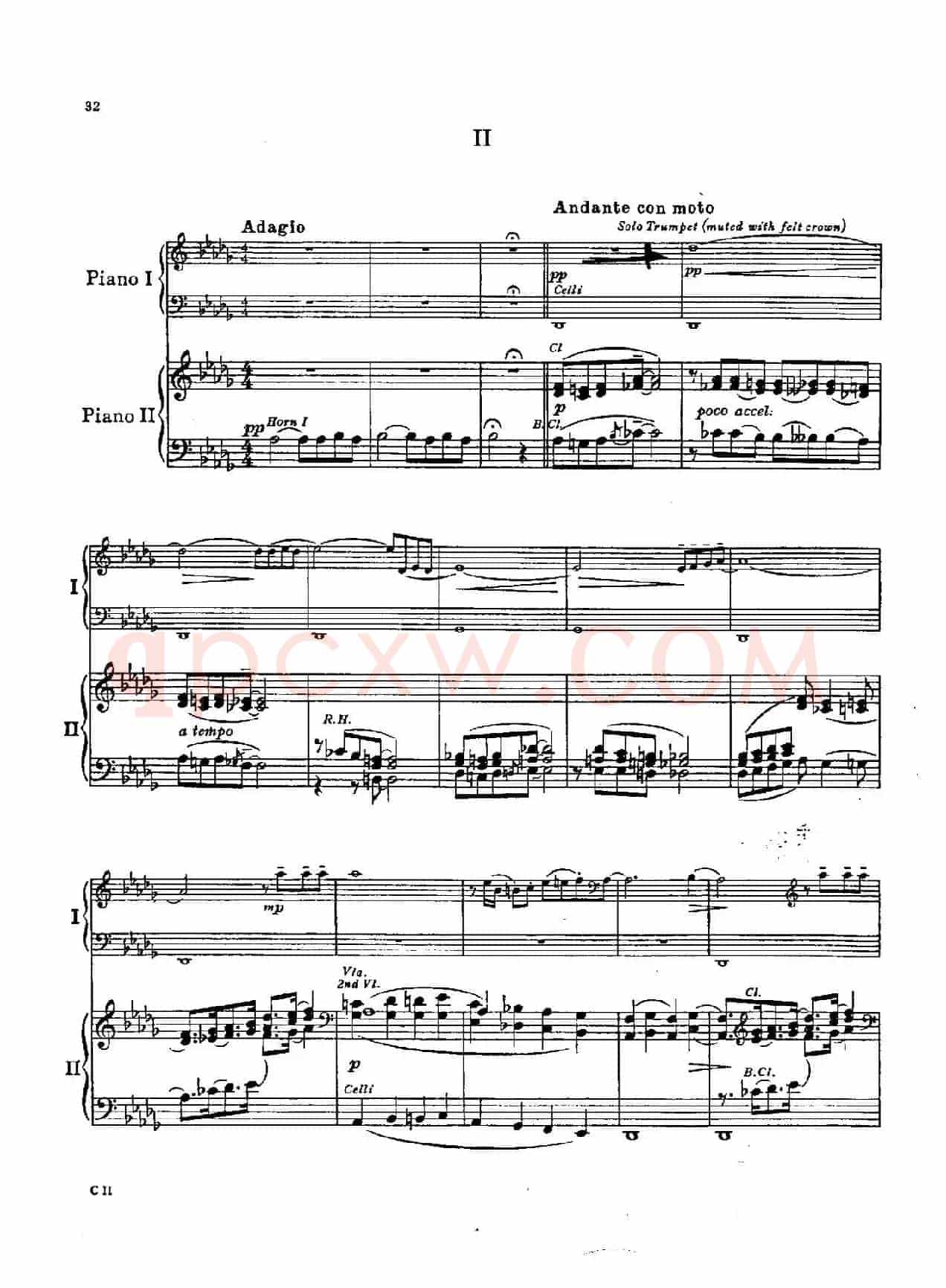 F大调爵士钢琴协奏曲（美版双钢琴原谱 P31—40）