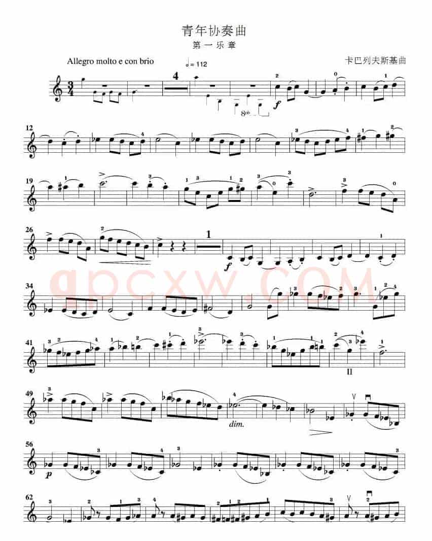 青年协奏曲（第一乐章）
