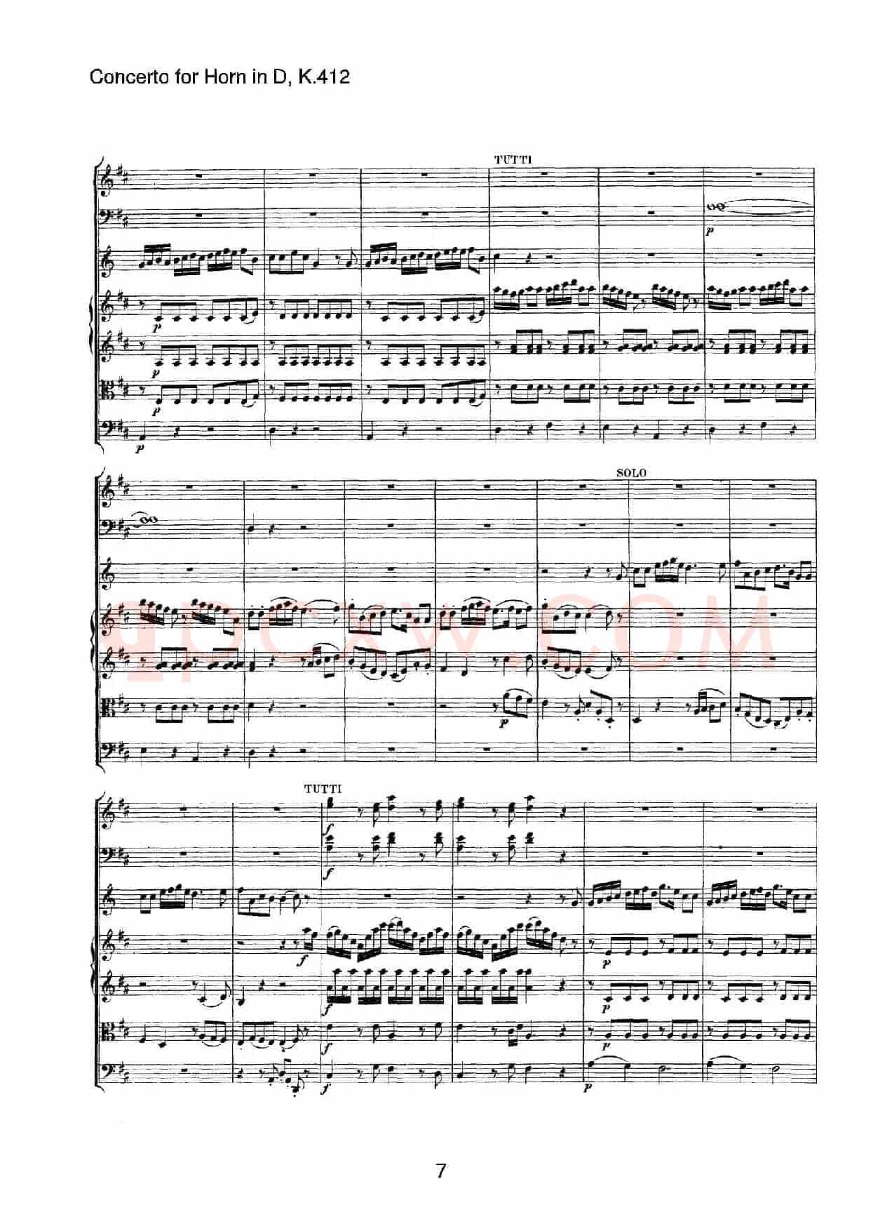 Concerto for Horn in D,K.412(D大调第一圆号协奏曲K412号作品)