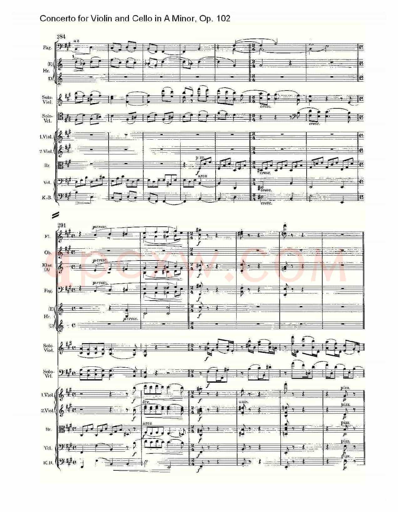 A小调小提琴与大提琴协奏曲, Op.102第三乐章