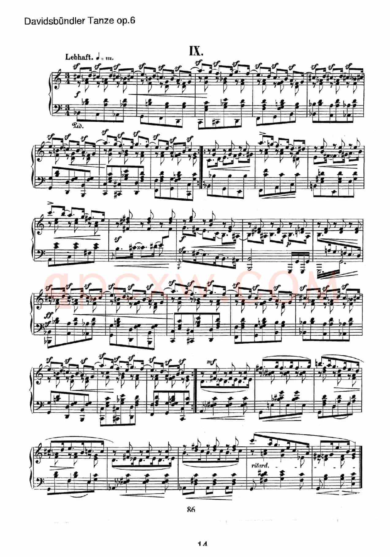 Davidsbundler Tanze Op.6(大卫同盟舞曲)