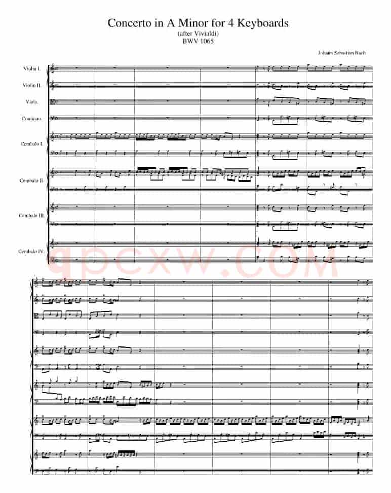 四羽管键琴协奏曲 BWV1065