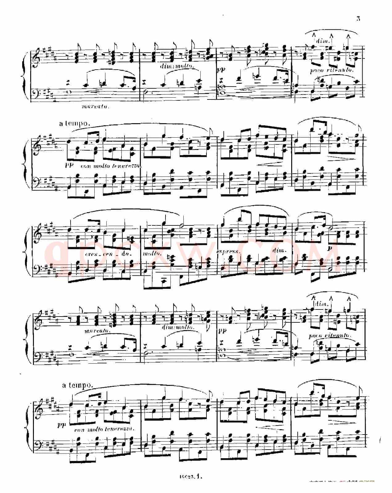 3 Romances Sans Paroles(3首无词浪漫曲 ·1. 长春花)