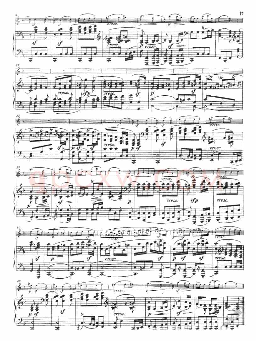 献给好友鲁道尔夫·克鲁采：奏鸣曲（A大调、小提琴+钢琴伴奏）