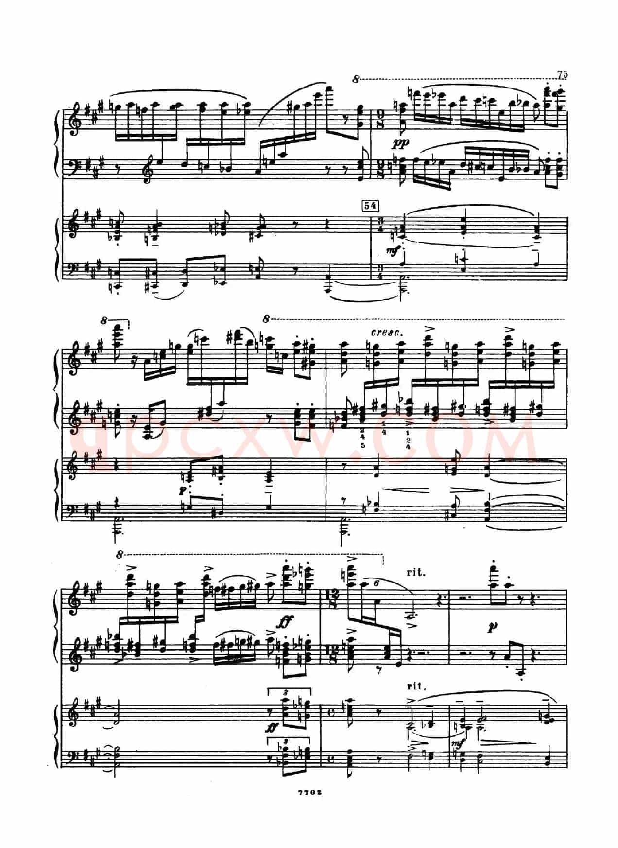 升f小调第一钢琴协奏曲 Op.1(双钢琴版)