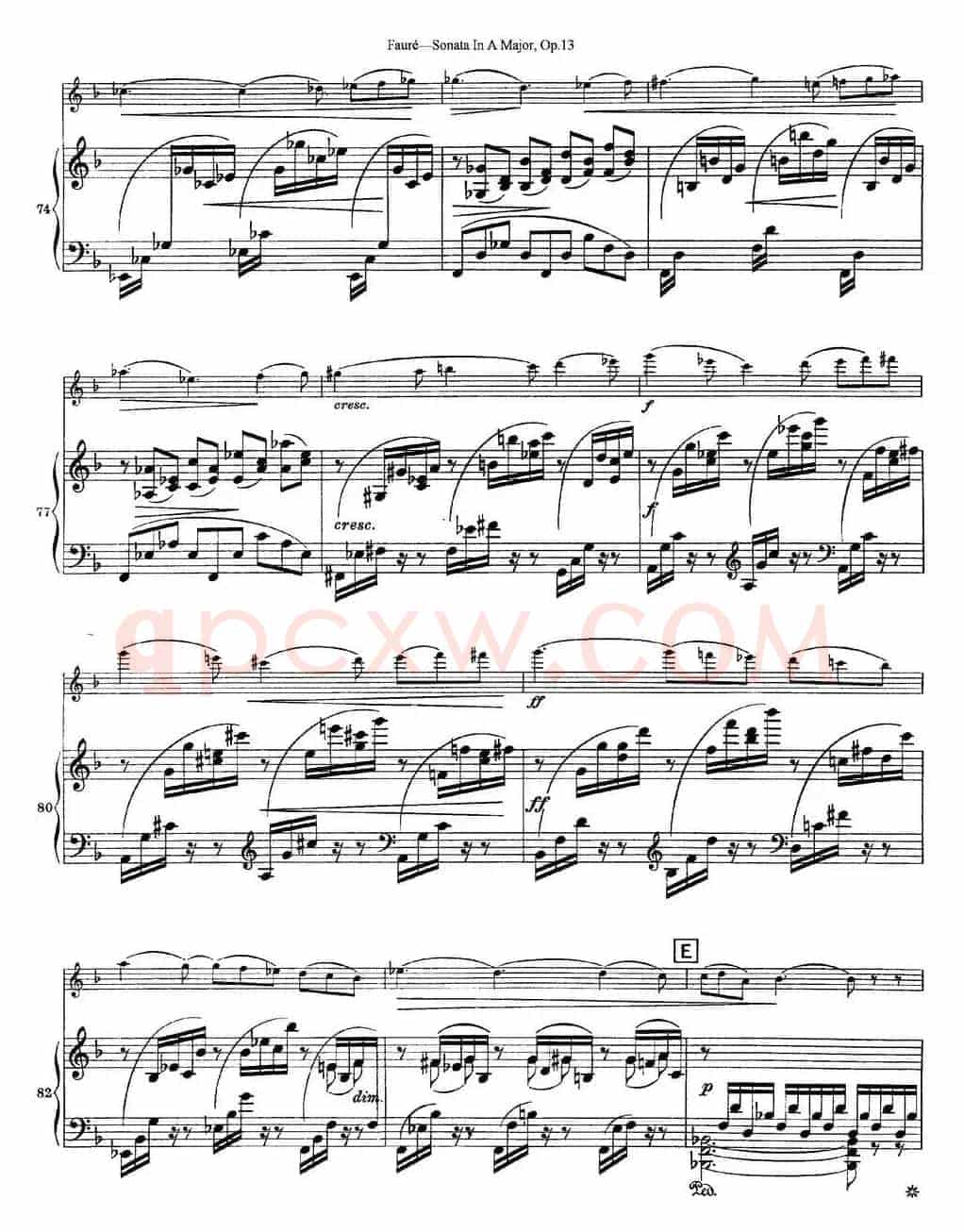 Violin Sonata No.1 Op.13（小提琴+钢琴伴奏）