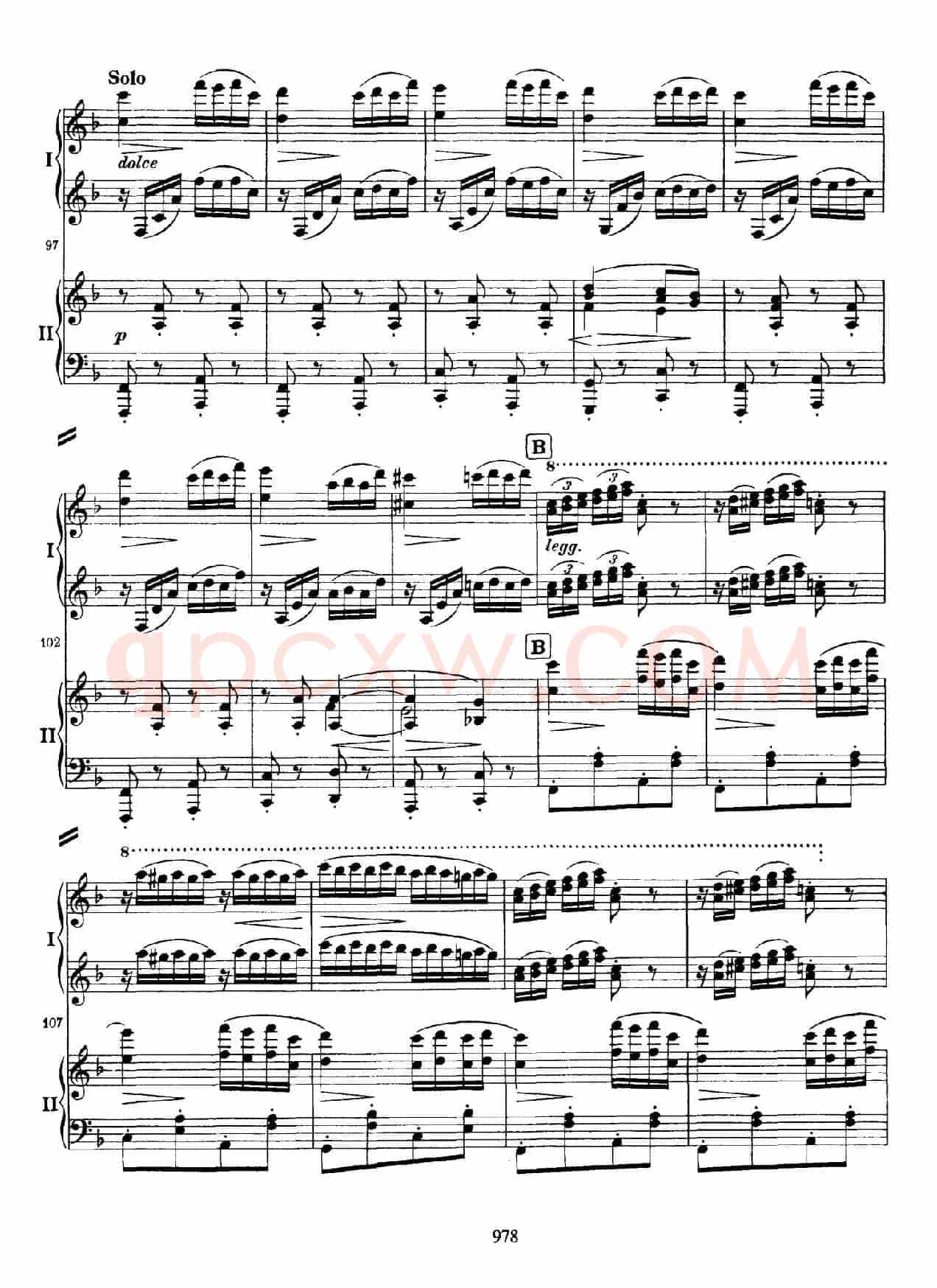 降B大调第二钢琴协奏曲（P71——80）