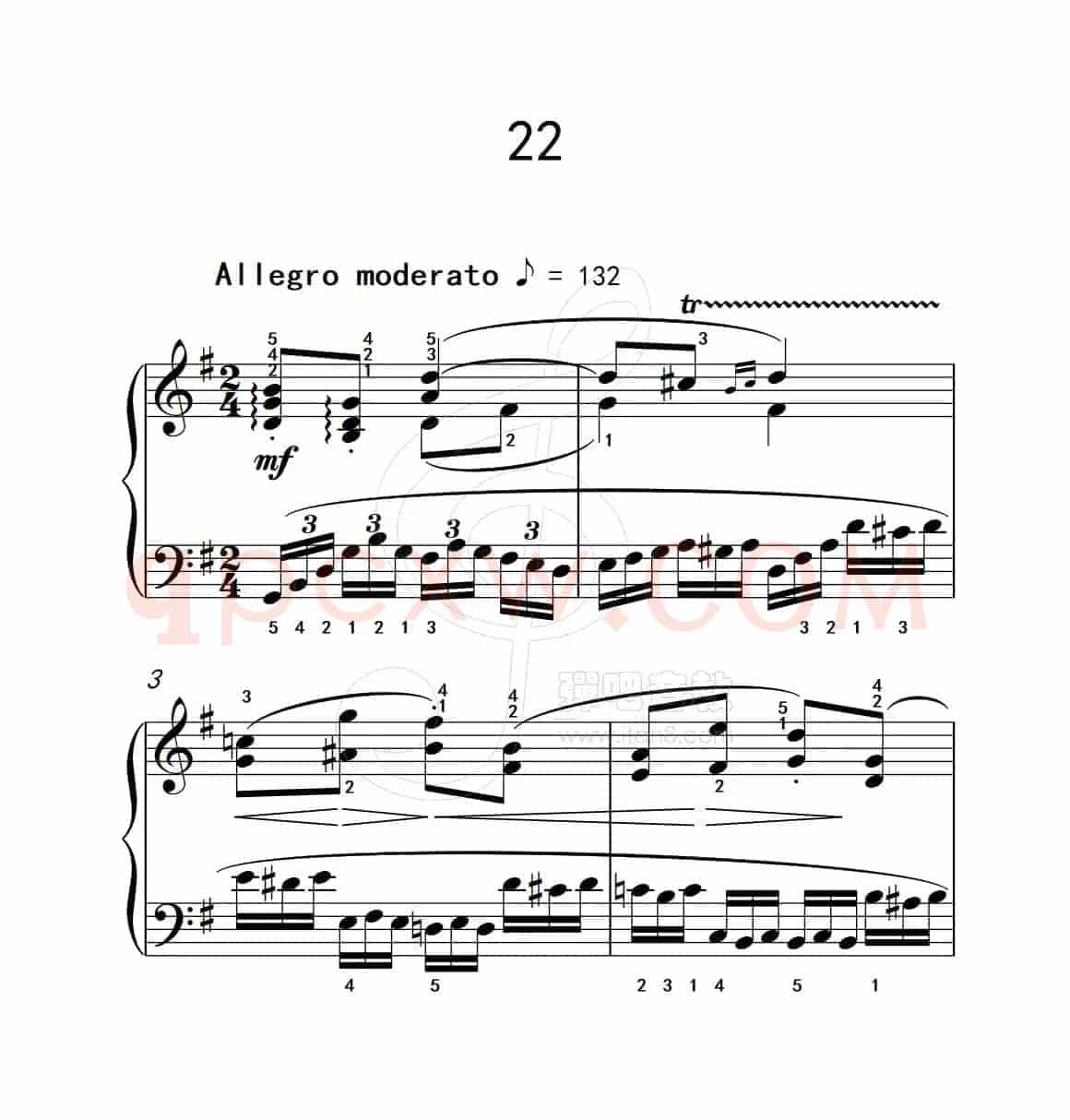 练习曲 22（克拉莫钢琴练习曲60首）