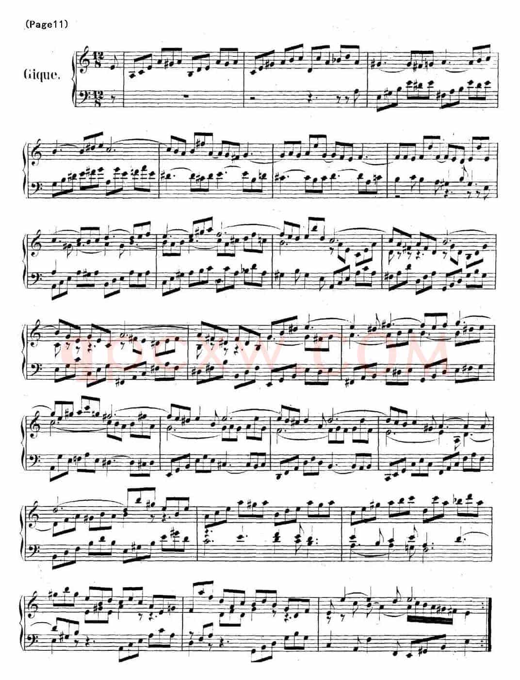 帕蒂塔6首德国组曲（No.3 a小调 巴赫 Partita a Minor BWV 827）