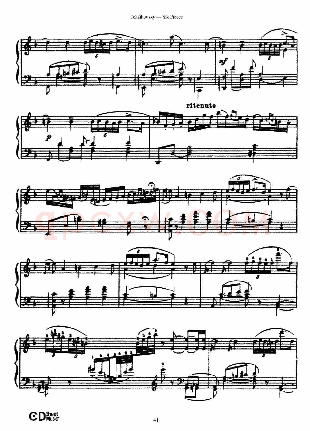 Six Pieces Op.51（6首小品·5）