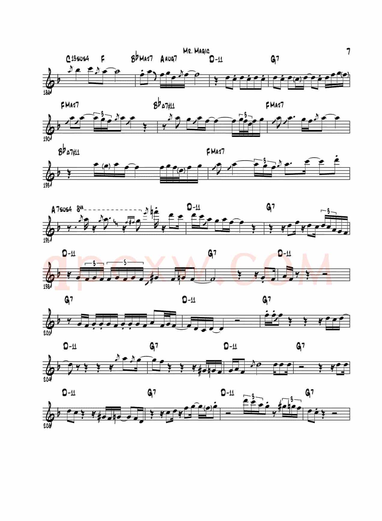 Mr Magic（次中音萨克斯）