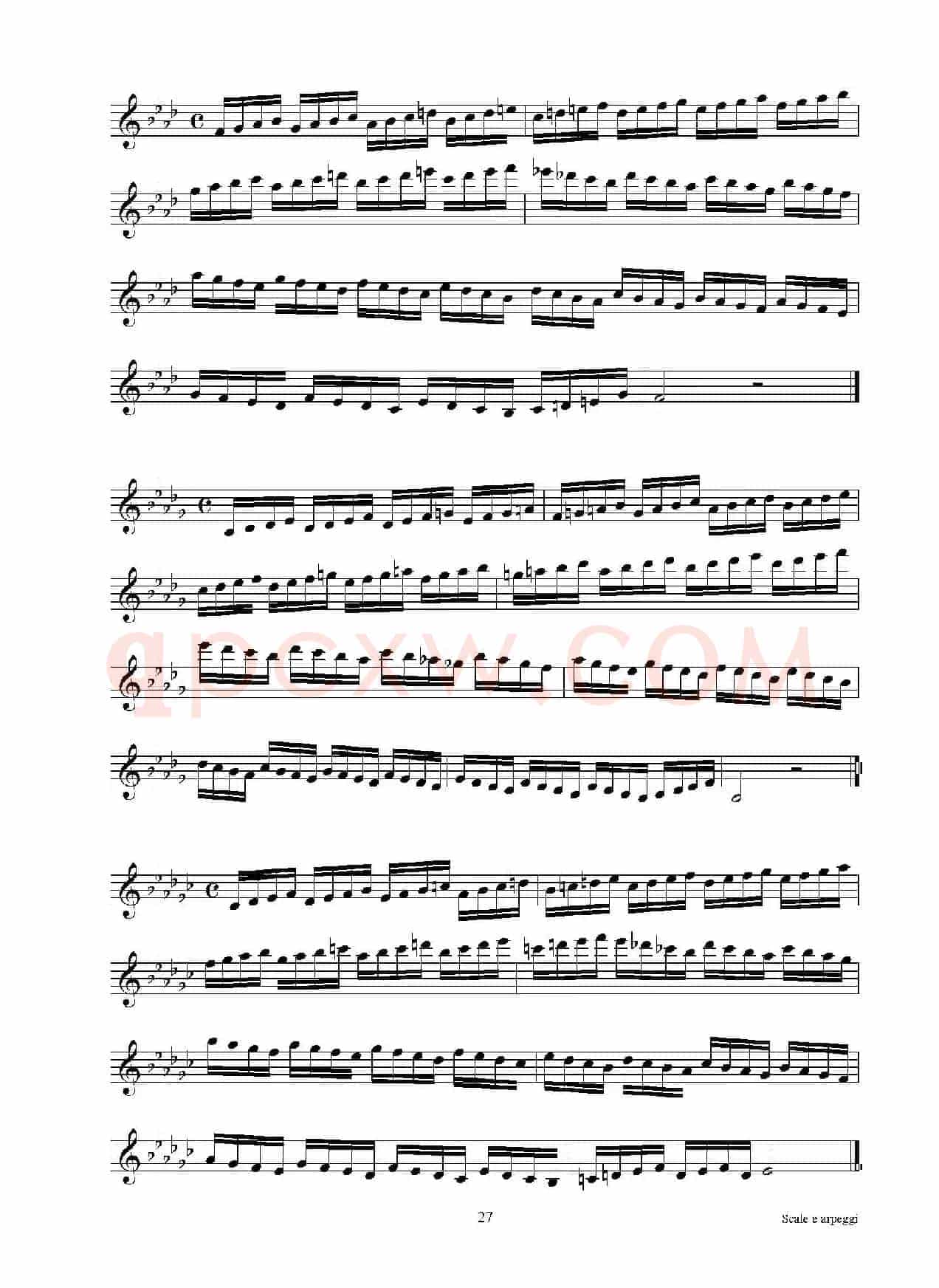 实用的萨克斯音阶练习曲集（P16——30）
