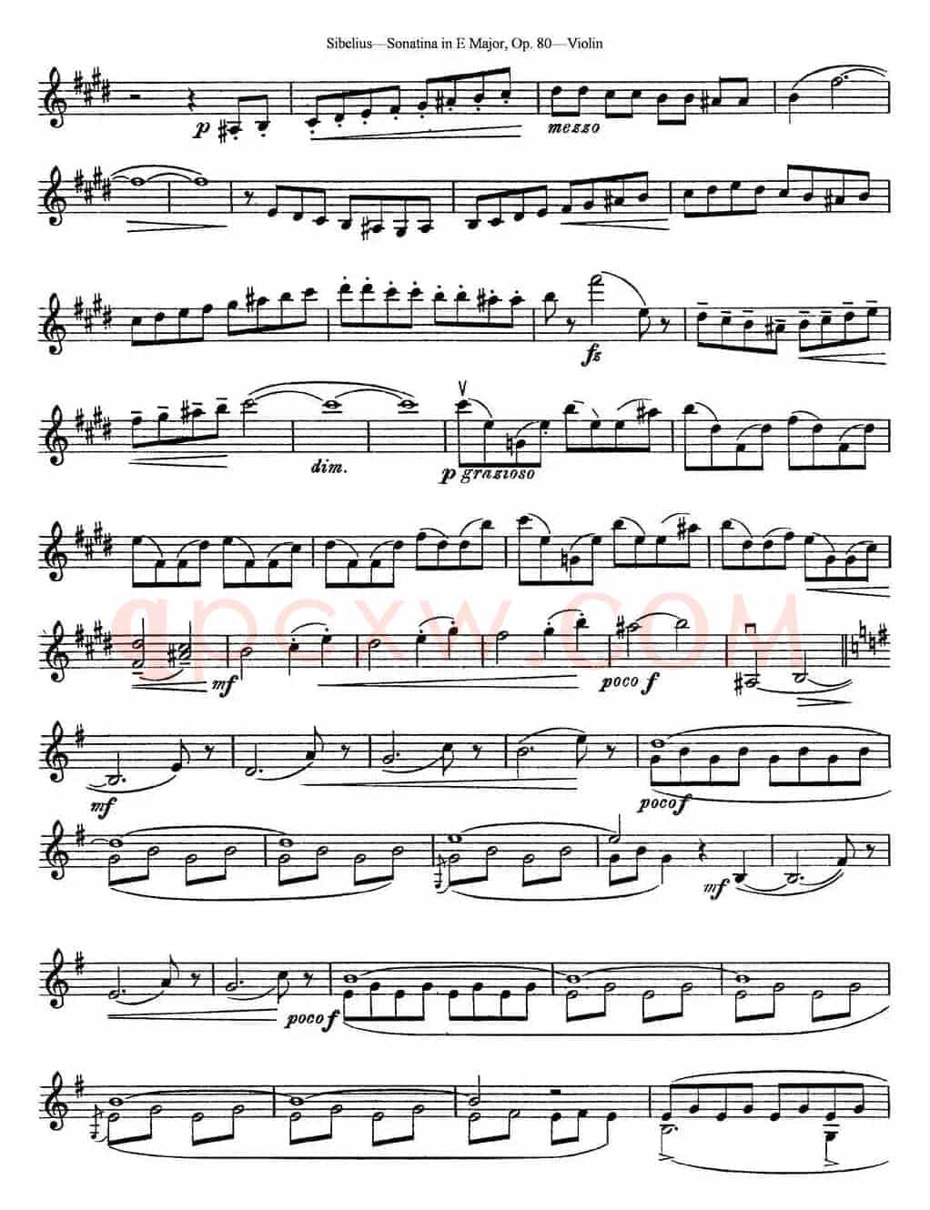 Violin Sonatina in E Major Op.80