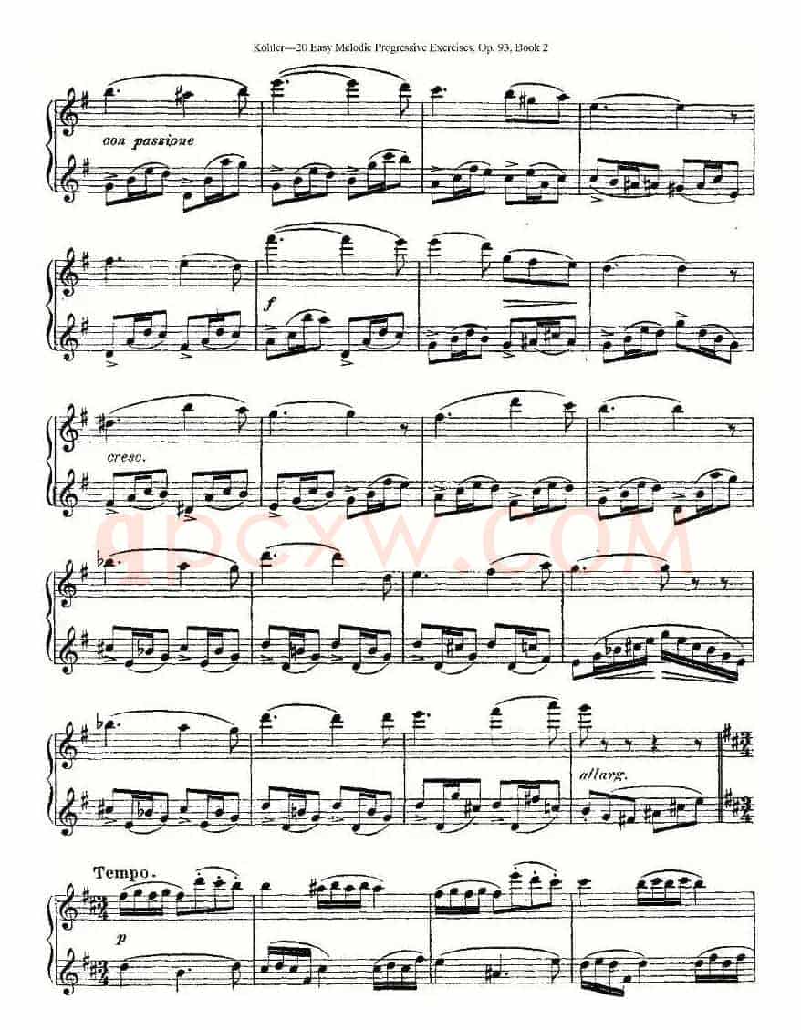 柯勒练习曲作品93号（二）