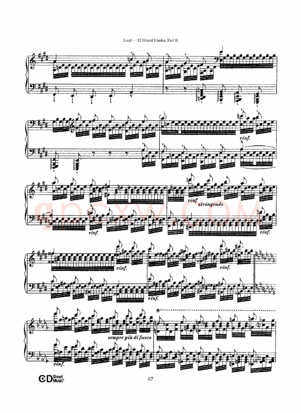 12 Grand Etudes S.137（12首华丽的练习曲·12）