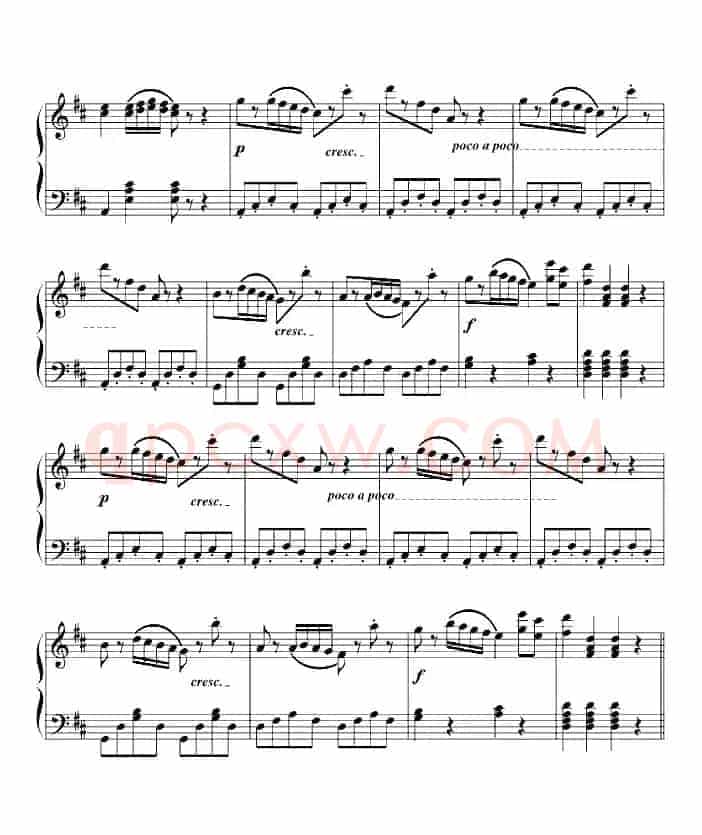 加沃特舞曲（完整版、龙斯明制谱版）