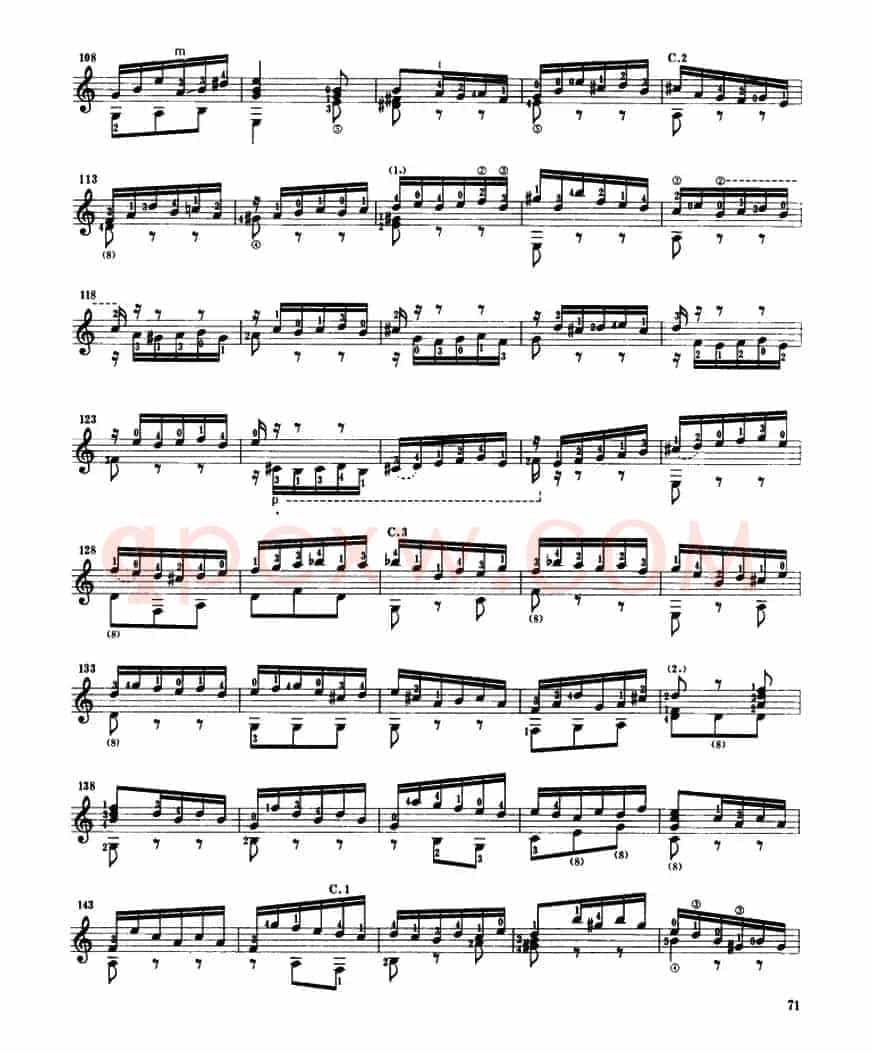 第三鲁特琴组曲（古典吉他）