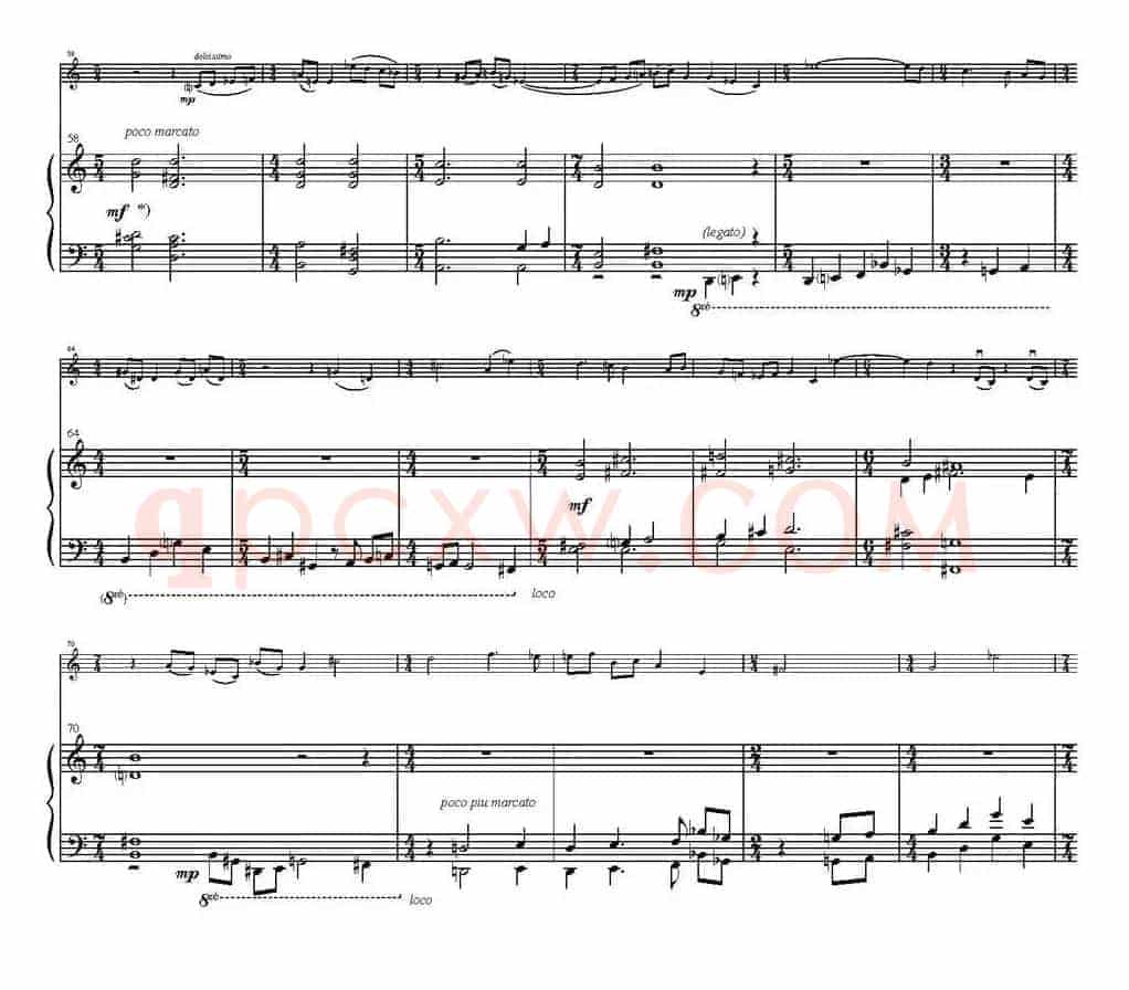 Sonata Poema aenigmaticum（小提琴+钢琴伴奏、3rd movement）