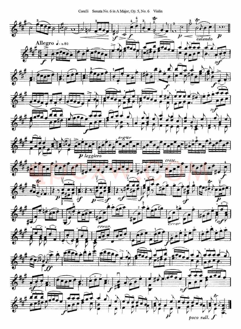Sonata No.6 in A Major Op.5 No.6