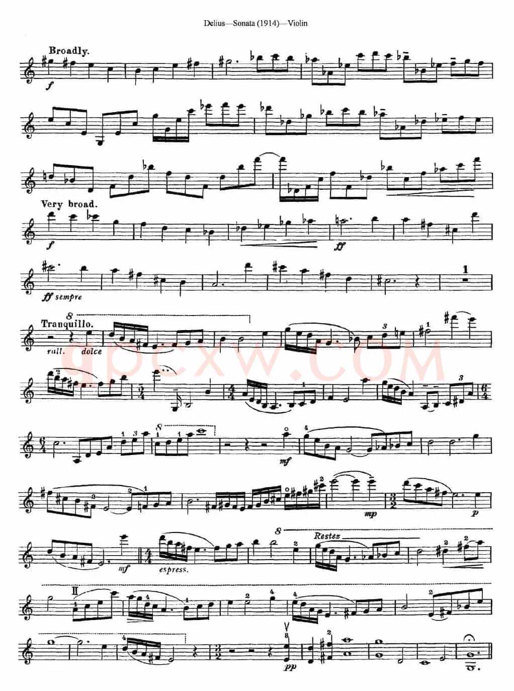 Delius Sonata