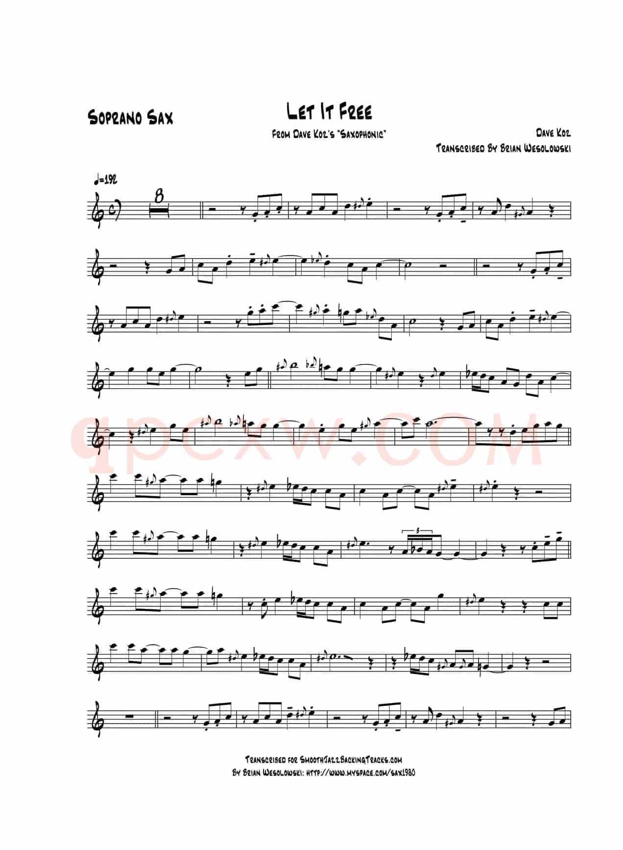 Let It Free（高音萨克斯）