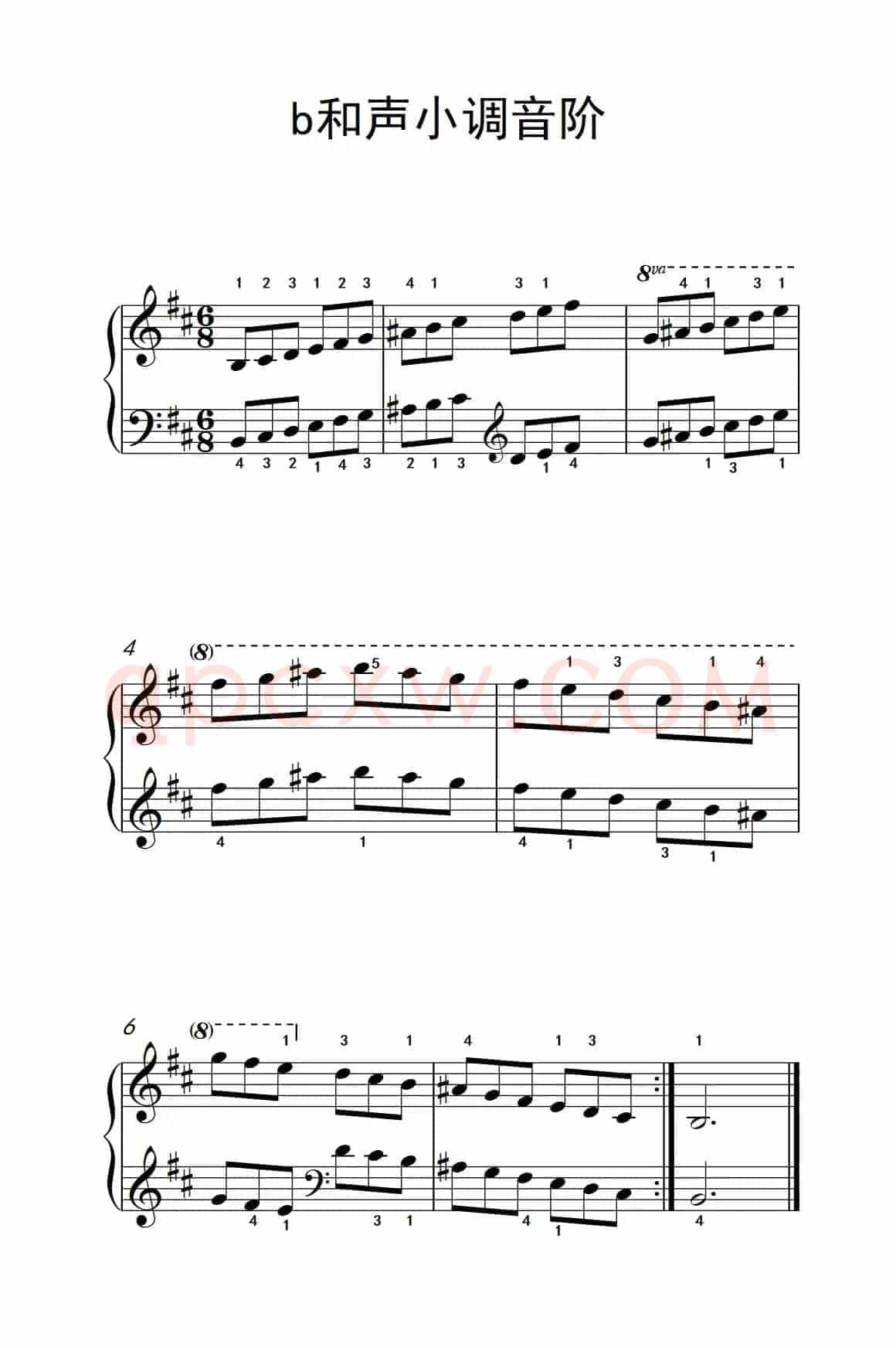 第三级 9.b和声小调音阶（中央音乐学院 钢琴（业余）考级教程 1-3级）