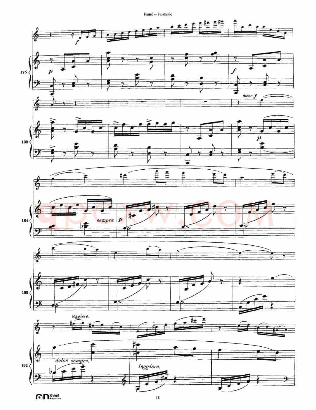 Fantaisie Op.79（幻想曲 作品79号）（长笛+钢琴伴奏）