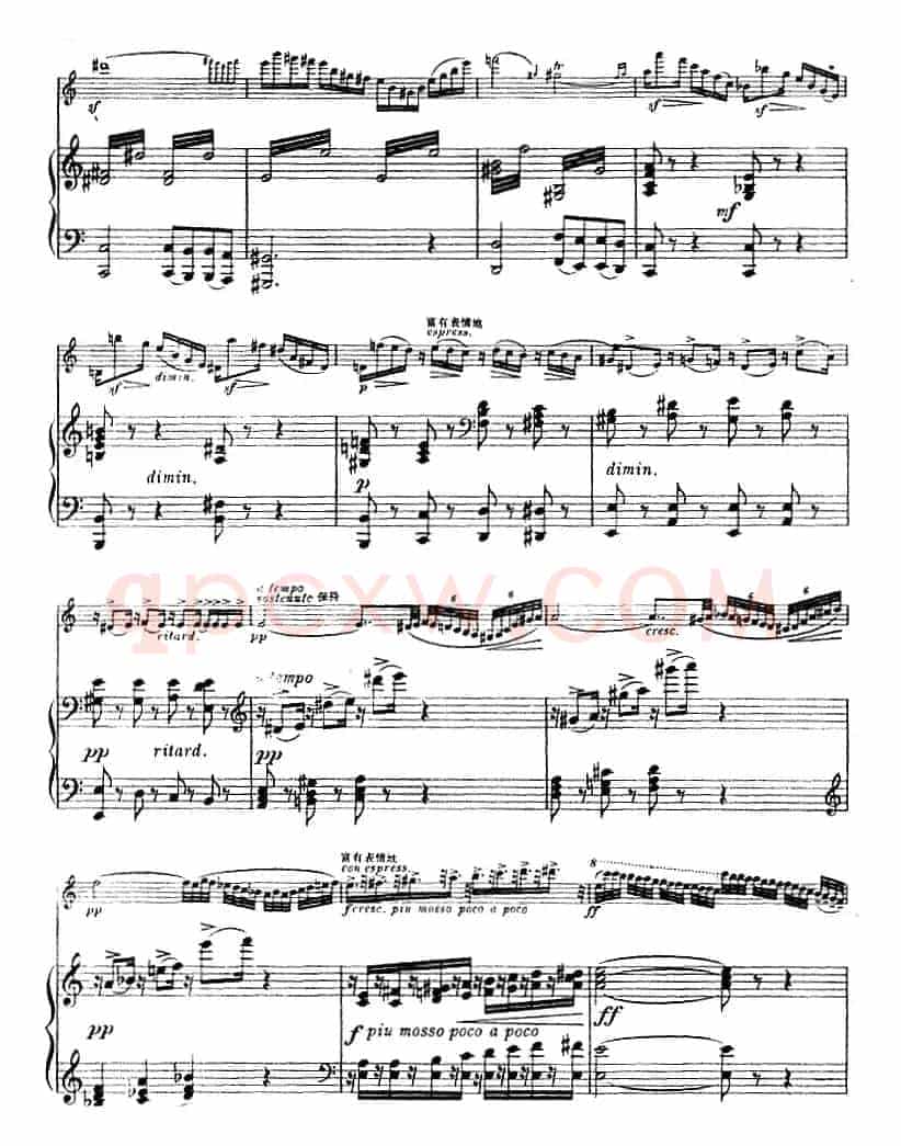 第五协奏曲（A小调）（小提琴+钢琴）