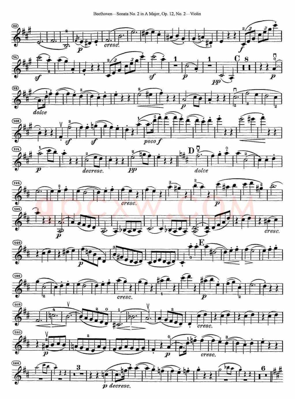 Violin Sonata No.2 in A Major Op.12 No.2