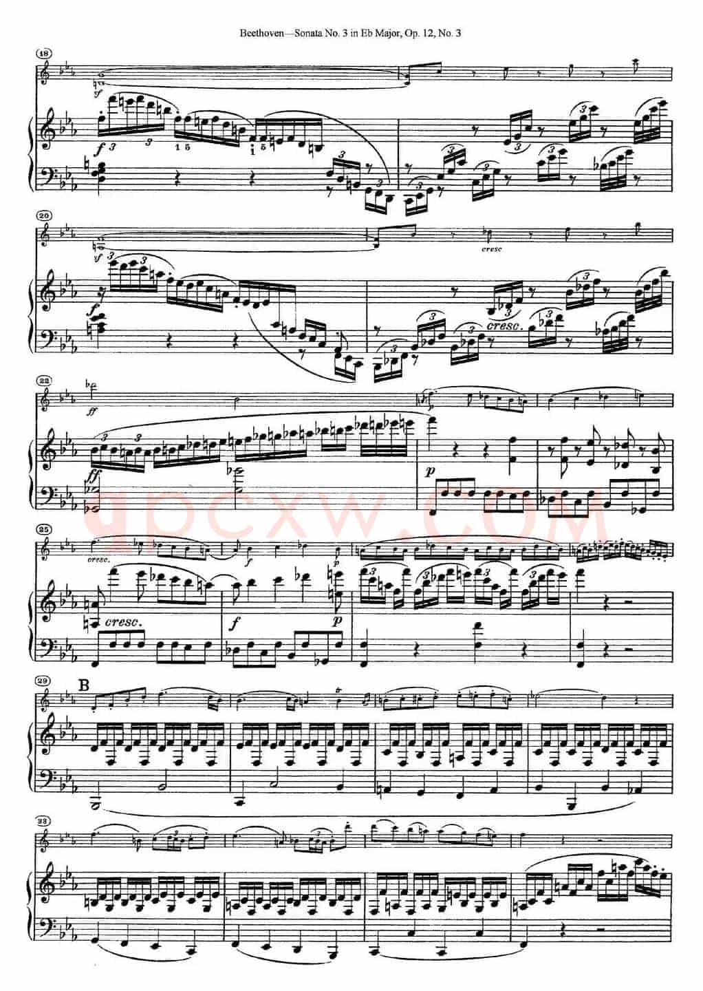 Violin Sonata No.3 in Eb Major Op.12 No.3（小提琴+钢琴伴奏）
