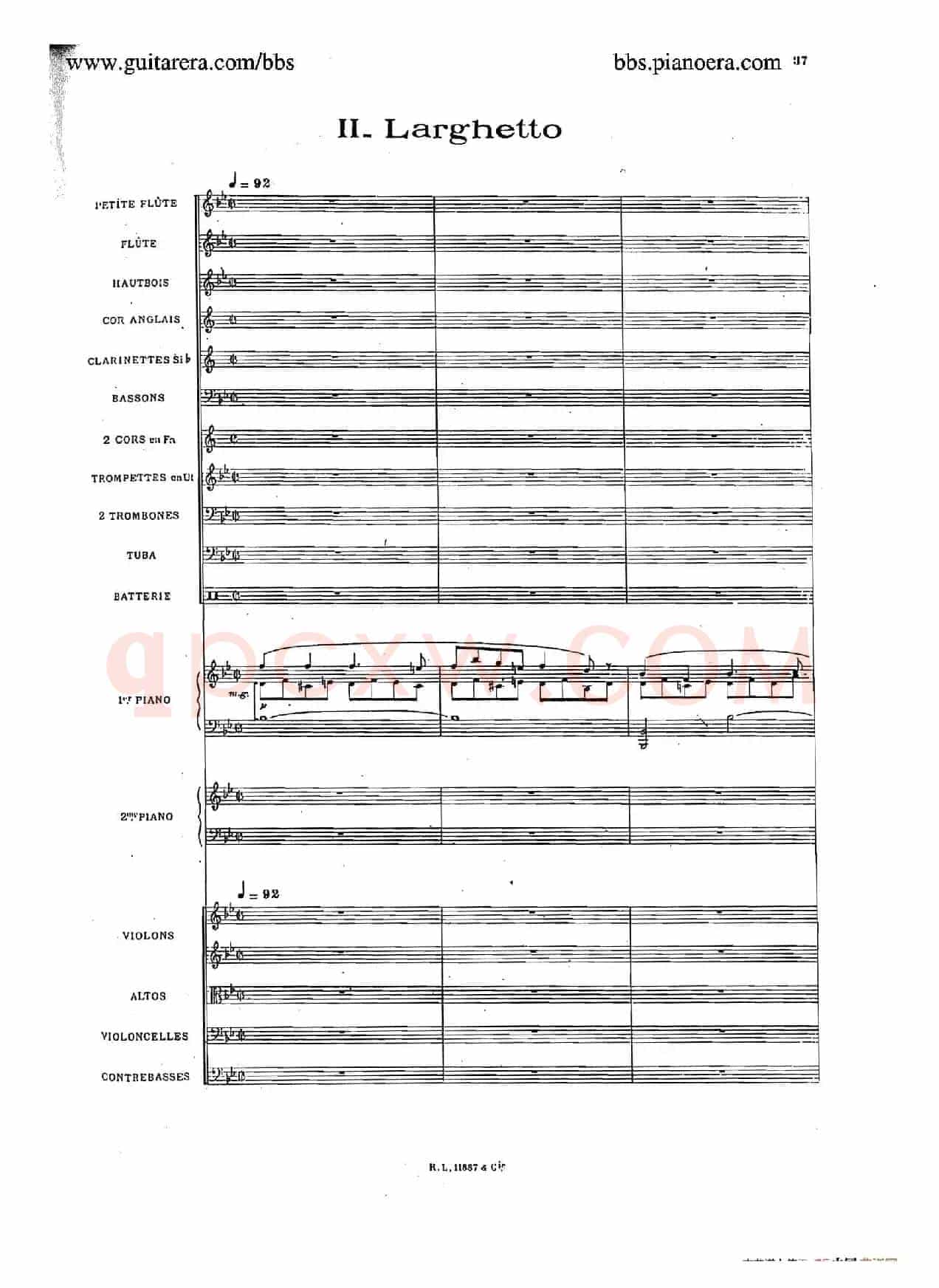 Concerto for 2 Pianos in d Minor(d小调双钢琴协奏曲·总谱)