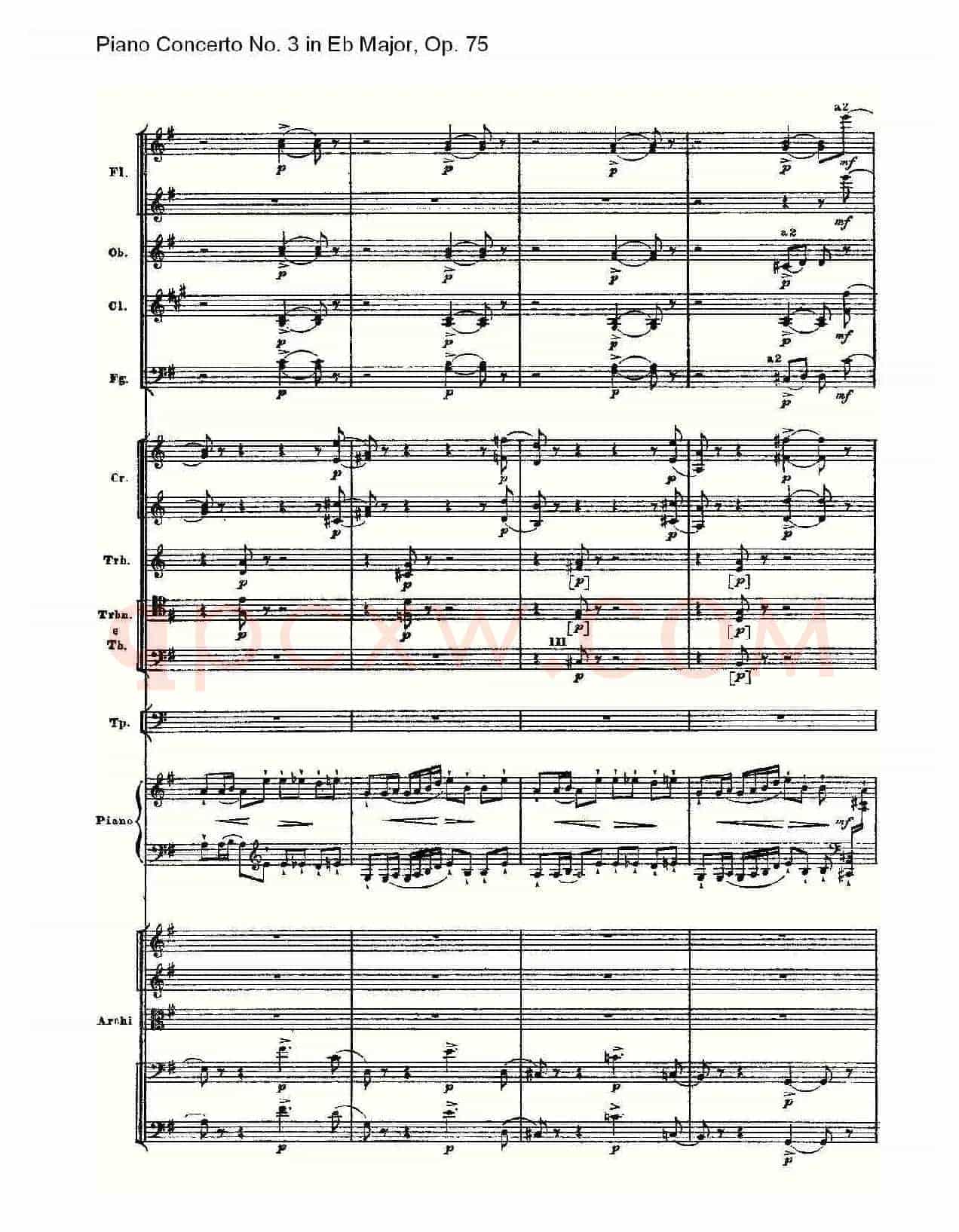 Piano Concerto No.3 in Eb Major,Op.75(Eb大调第三钢琴协奏曲)
