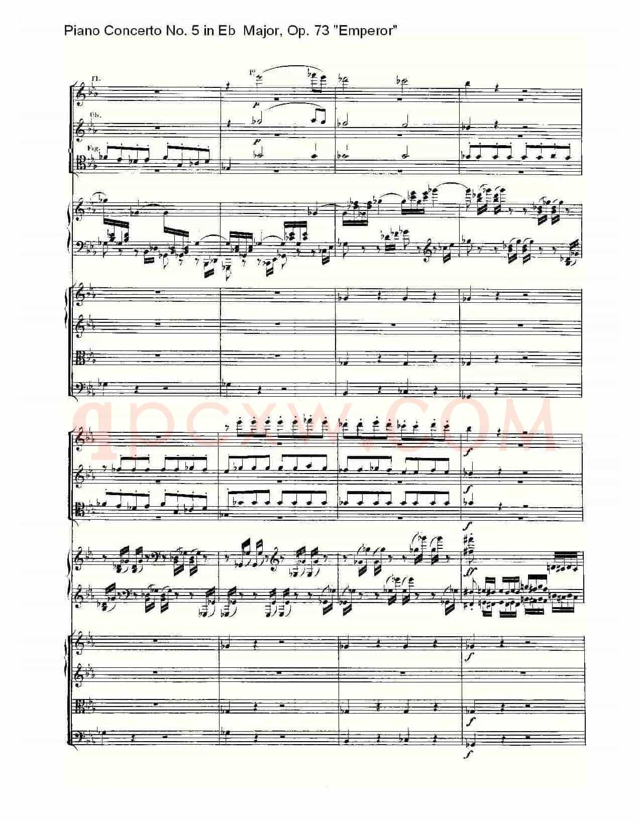Eb大调钢琴第五协奏曲 Op.73“皇帝” 第一乐章（一）