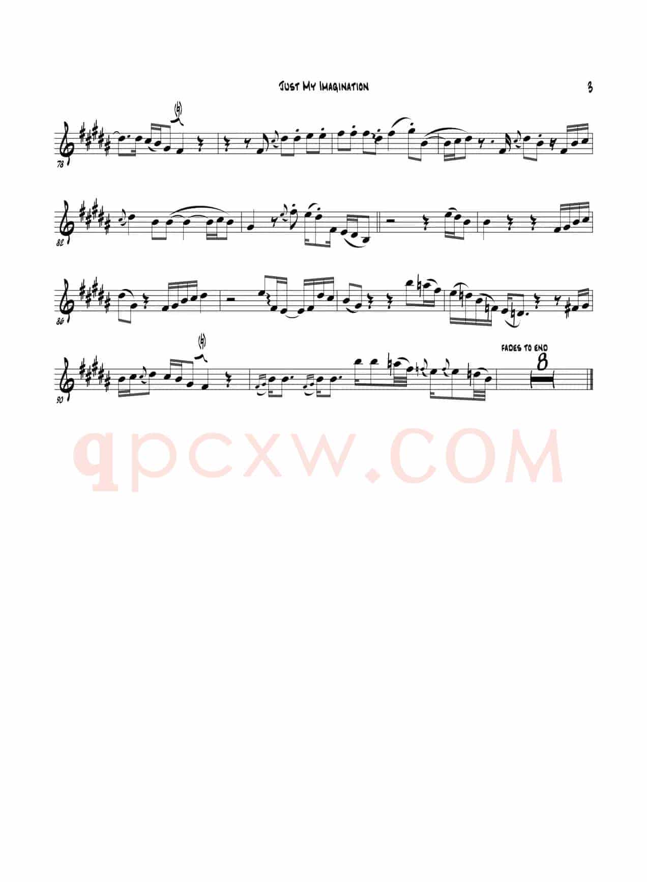 Just My Imagination（中音萨克斯）