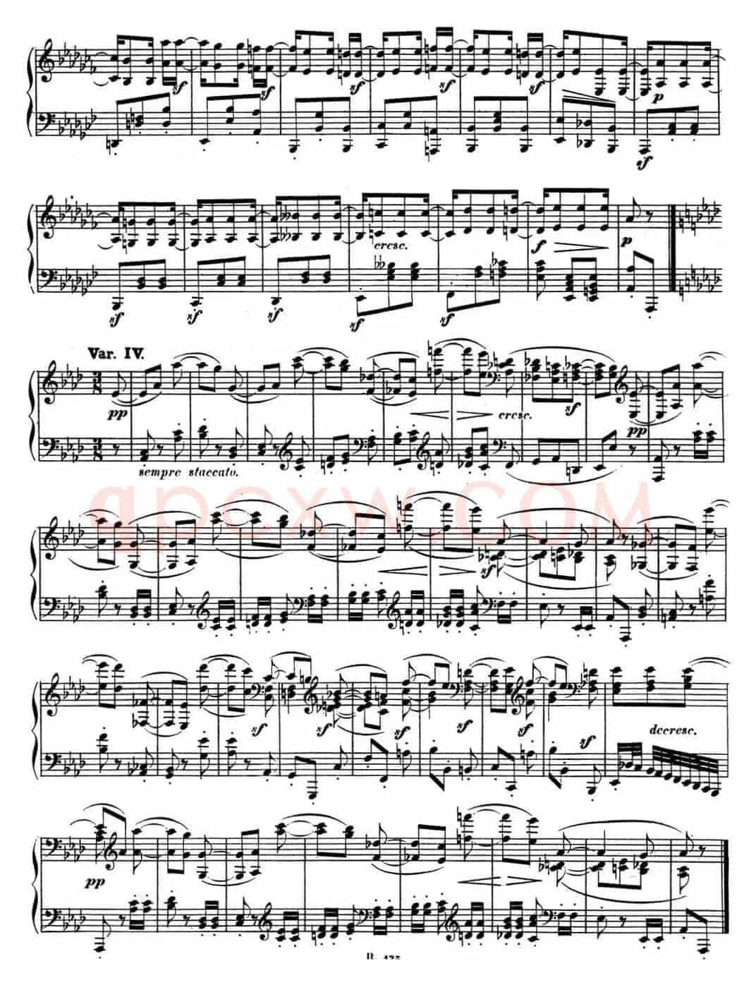 贝多芬钢琴奏鸣曲12 葬礼进行曲 降A大调 Op.26 A-flat major