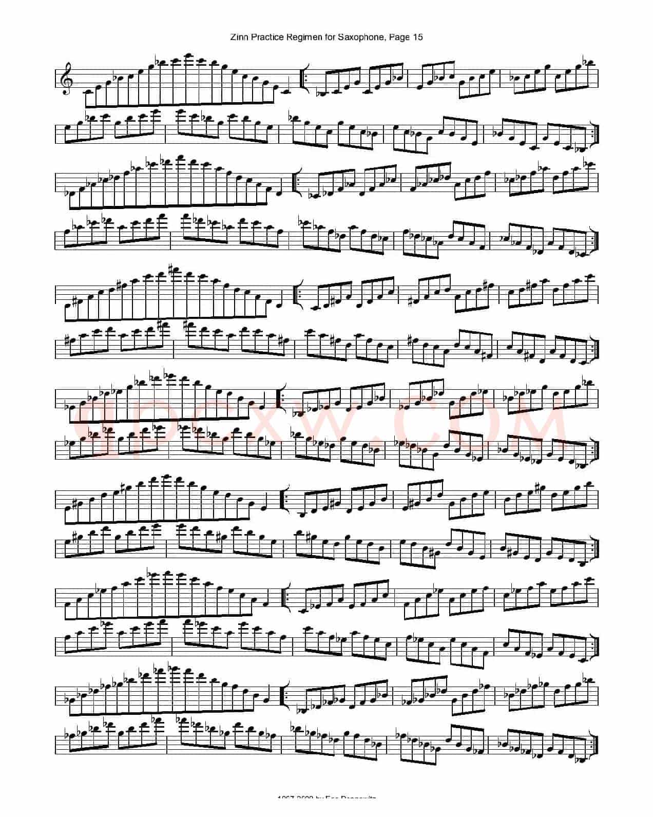 ZinnRegimenSax2009练习曲