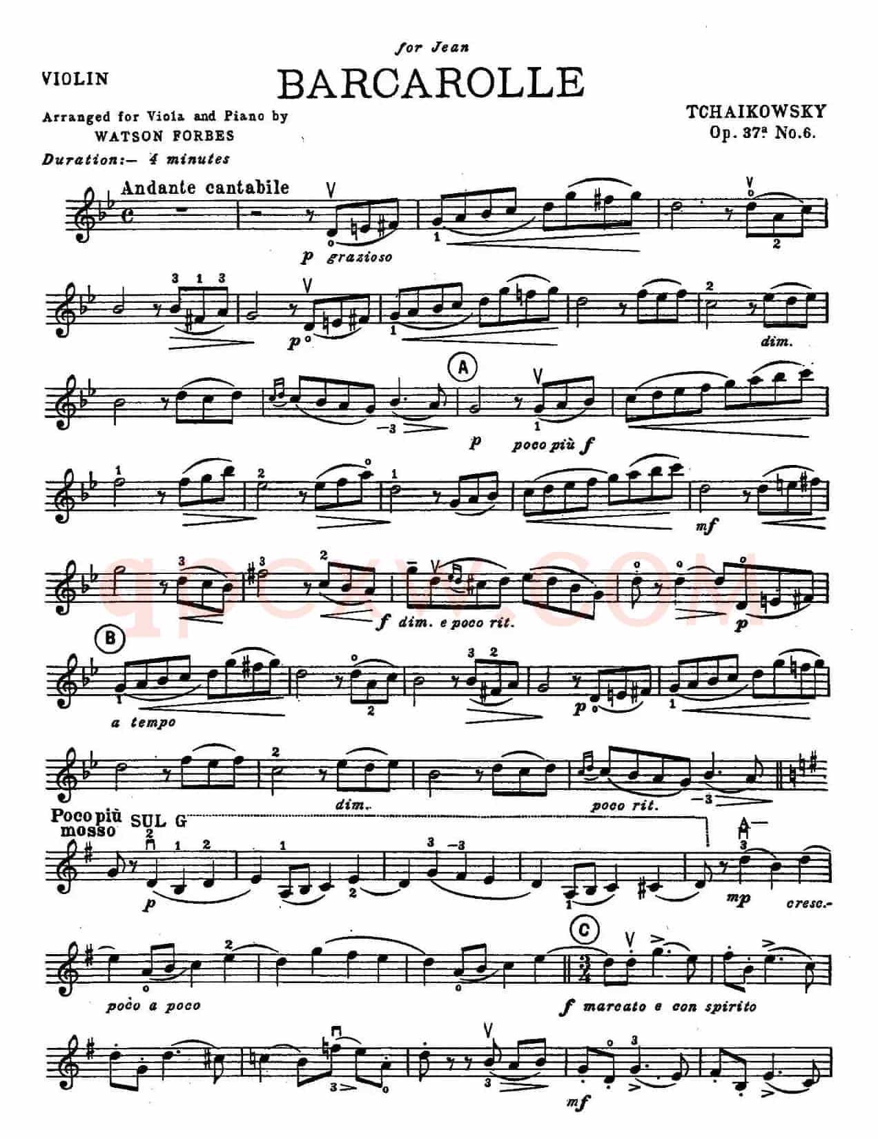 BARCAROLLE（船歌）（柴可夫斯基作曲版）