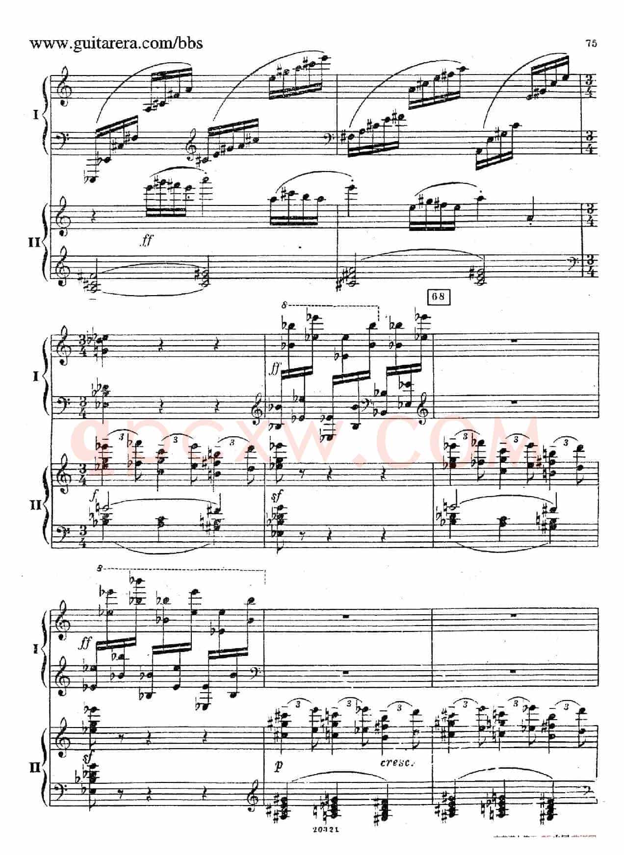 Rhapsody On A Theme Of Paganini Op.43(帕格尼尼主题狂想曲·双钢琴)(P61——87)