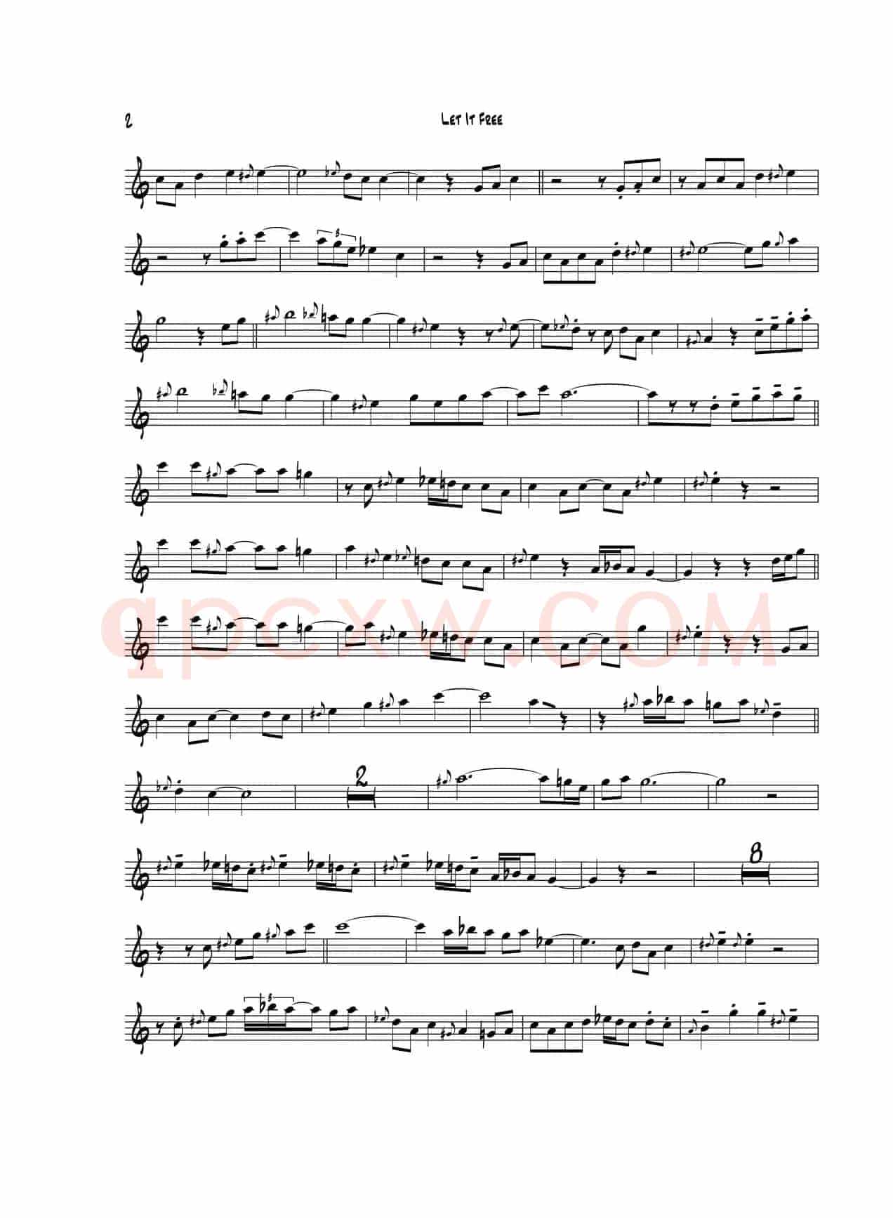 Let It Free（高音萨克斯）