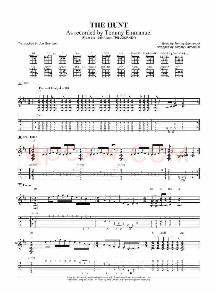 tommy emmanuel：the hunt（指弹吉它）